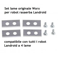 Set lame robot rasaerba WORX per tutti i modelli Landroid a 4 lame. Set completo di 4 viti.